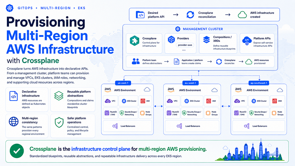 Crossplane multi-region AWS infrastructure diagram 1